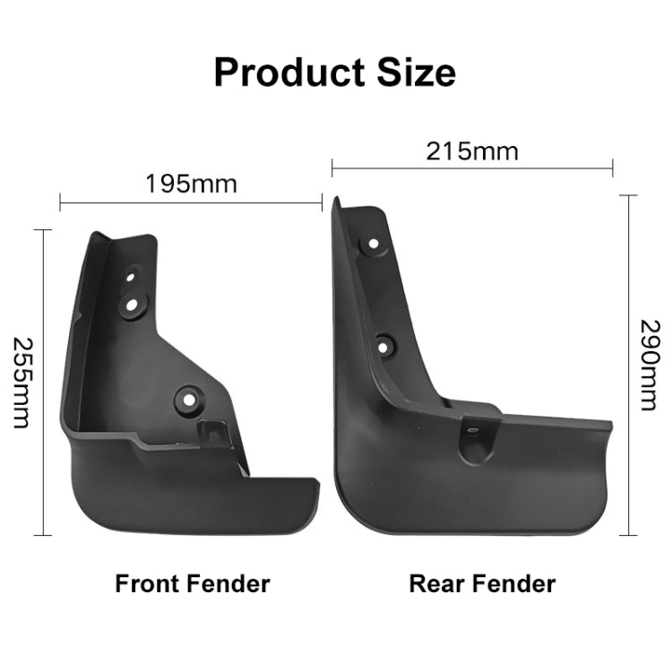 For Mazda CX-5 2022 4pcs/Set Car Auto Soft Plastic Splash Flaps Fender Guard by buy2fix
