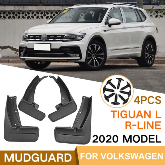 For Volkswagen Tiguan LR-Line 2018-2020 4pcs/Set Car Auto Soft Plastic Splash Flaps Fender Guard by buy2fix