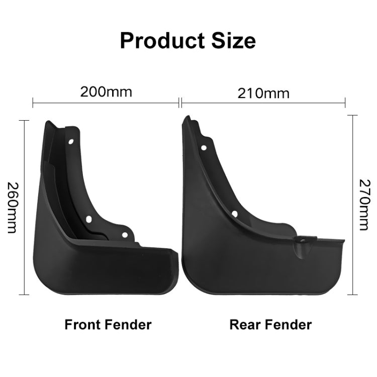 For KIA Sportage 2023 4pcs/Set Car Auto Soft Plastic Splash Flaps Fender Guard by buy2fix