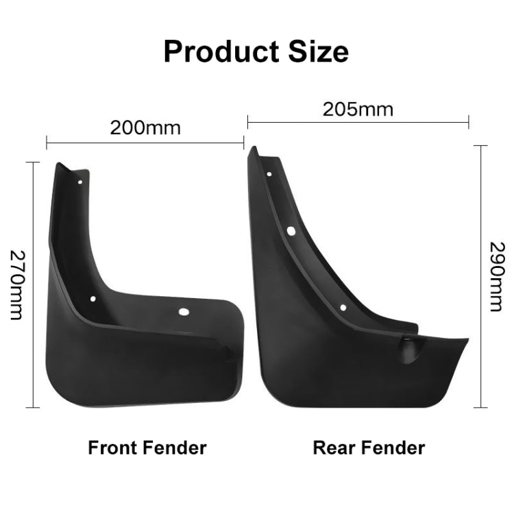 For MG ZS 2020-2021 4pcs/Set Car Auto Soft Plastic Splash Flaps Fender Guard by buy2fix