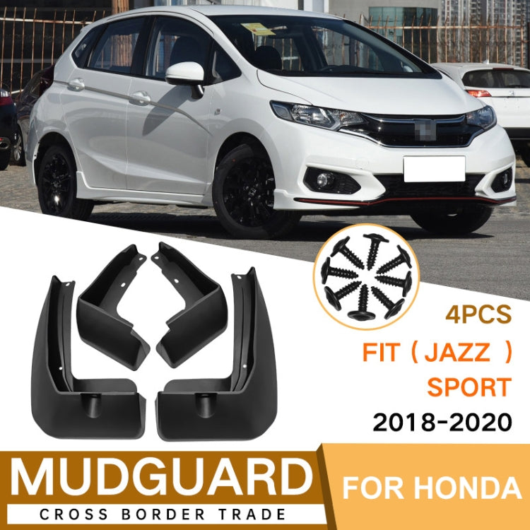 For Honda Fit Jazz Sport 2018-2020 4pcs/Set Car Auto Soft Plastic Splash Flaps Fender Guard by buy2fix