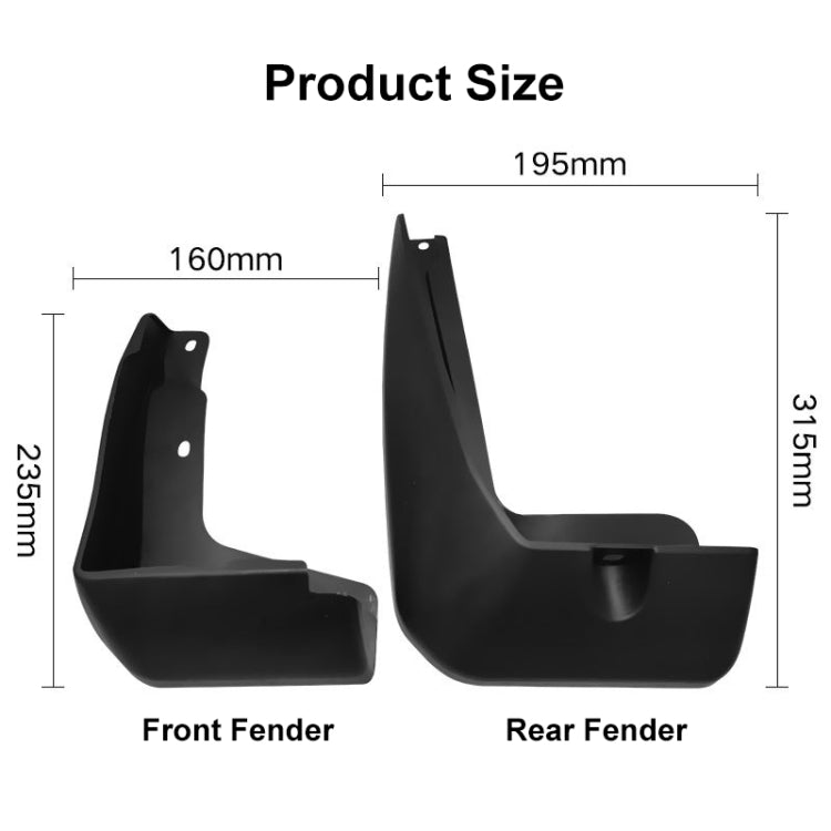 For Honda Fit Jazz Sport 2018-2020 4pcs/Set Car Auto Soft Plastic Splash Flaps Fender Guard by buy2fix