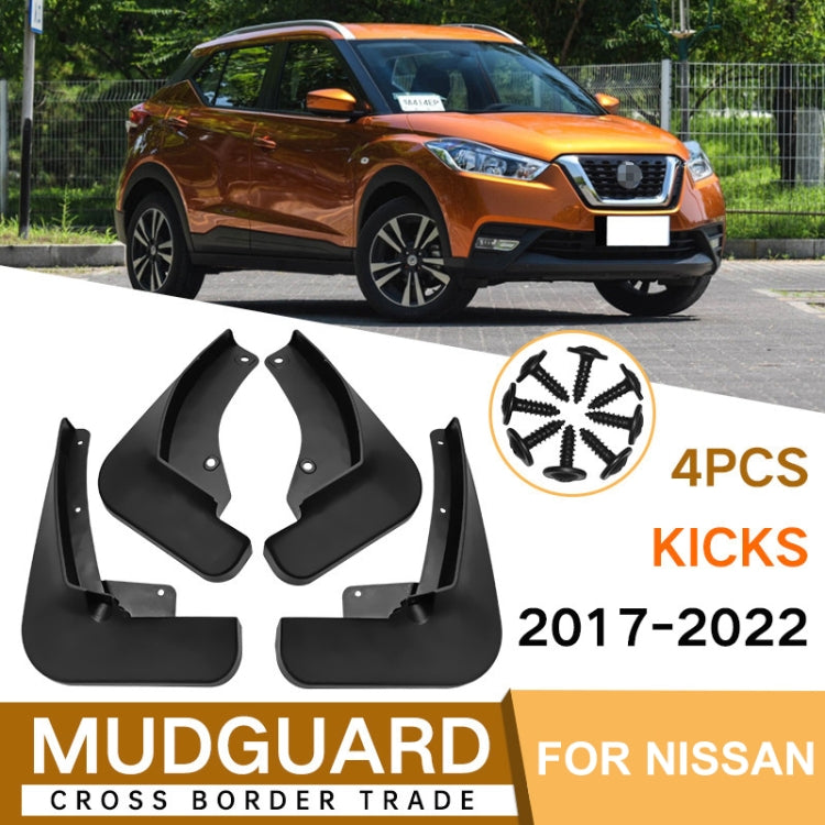 For Nissan Kicks 2017-2022 4pcs/Set Car Auto Soft Plastic Splash Flaps Fender Guard by buy2fix