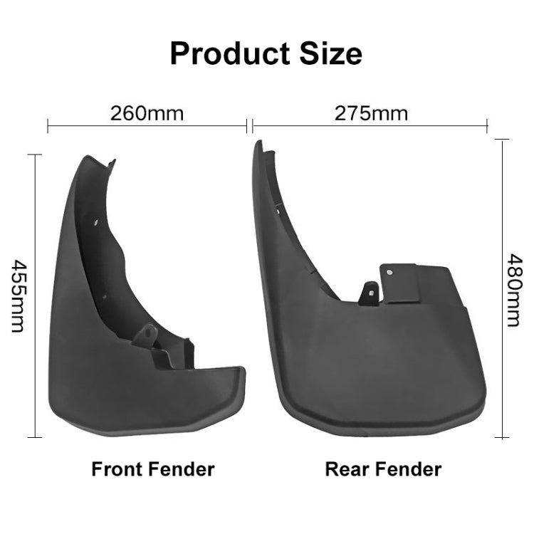 For Nissan Frontier Navarre 2015-2016 4pcs/Set Car Auto Soft Plastic Splash Flaps Fender Guard by buy2fix