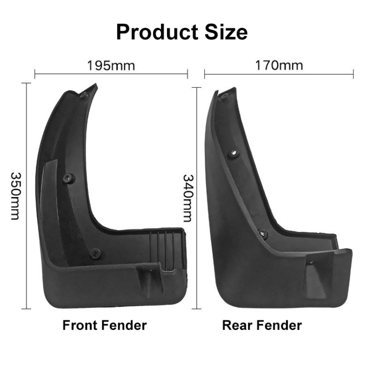 For KIA KX5 Sportage 2016-2020 4pcs/Set Car Auto Soft Plastic Splash Flaps Fender Guard by buy2fix