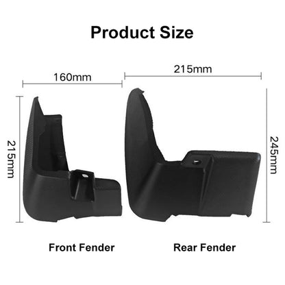 For Subaru XV 2018-2021 4pcs/Set Car Auto Soft Plastic Splash Flaps Fender Guard by buy2fix