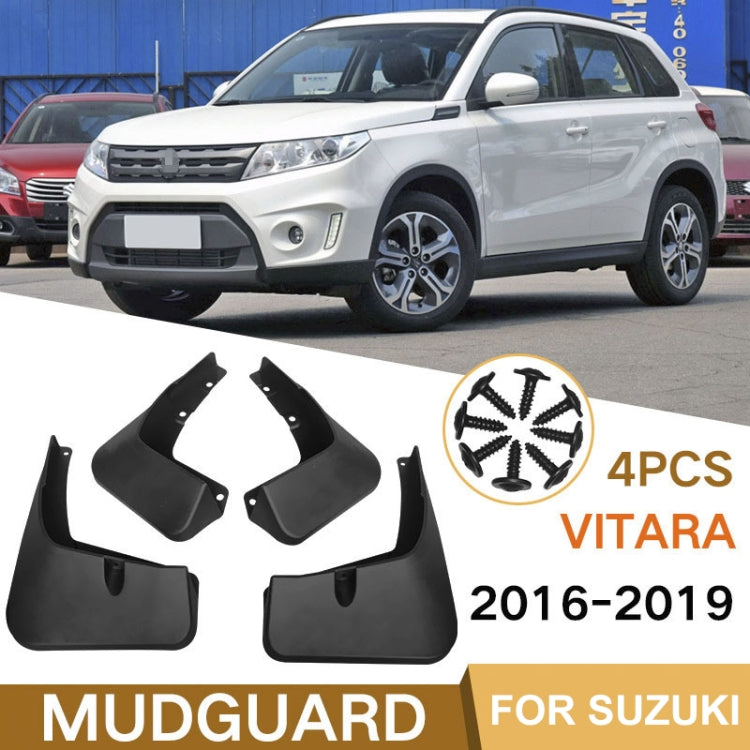 For Suzuki VITARA 2016-2019 4pcs/Set Car Auto Soft Plastic Splash Flaps Fender Guard by buy2fix