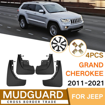 For Jeep Grand Cherokee 2011-2021 4pcs/Set Car Auto Soft Plastic Splash Flaps Fender Guard by buy2fix