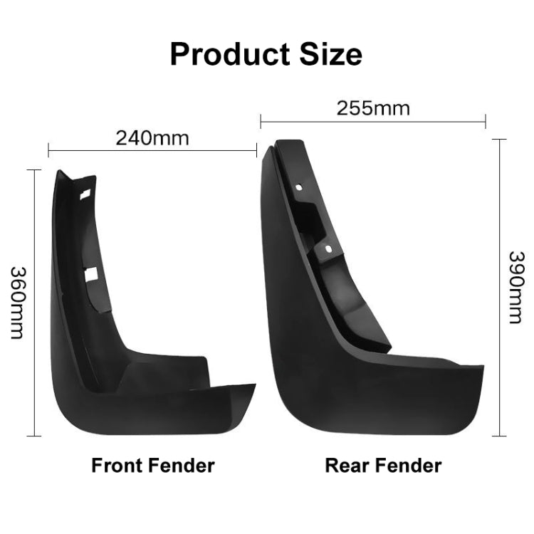 For Jaguar F-PACE 2016-2021 4pcs/Set Car Auto Soft Plastic Splash Flaps Fender Guard by buy2fix