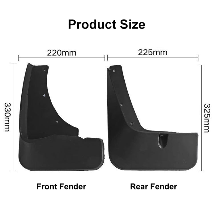 For Mitsubishi Outlander 2013-2014 4pcs/Set Car Auto Soft Plastic Splash Flaps Fender Guard by buy2fix