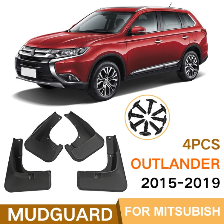 For Mitsubishi Outlander 2015-2019 4pcs/Set Car Auto Soft Plastic Splash Flaps Fender Guard by buy2fix