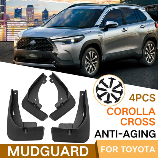 For Toyota Corolla Cross 2020 4pcs/Set Car Auto Soft Plastic Splash Flaps Fender Guard - Mudguards by buy2fix | Online Shopping UK | buy2fix