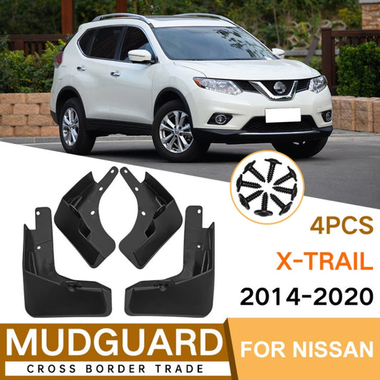 For Nissan X-TRAIL 2014-2020 4pcs/Set Car Auto Soft Plastic Splash Flaps Fender Guard - Mudguards by buy2fix | Online Shopping UK | buy2fix