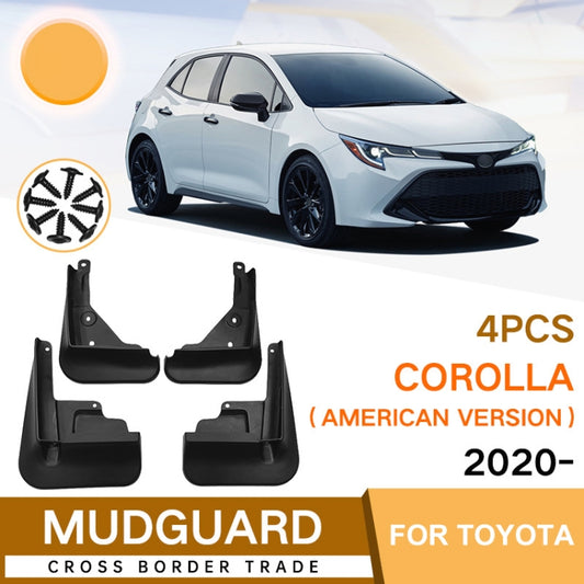 For Toyota Corolla 2020-2023 US 4pcs/Set Car Auto Soft Plastic Splash Flaps Fender Guard - Mudguards by buy2fix | Online Shopping UK | buy2fix