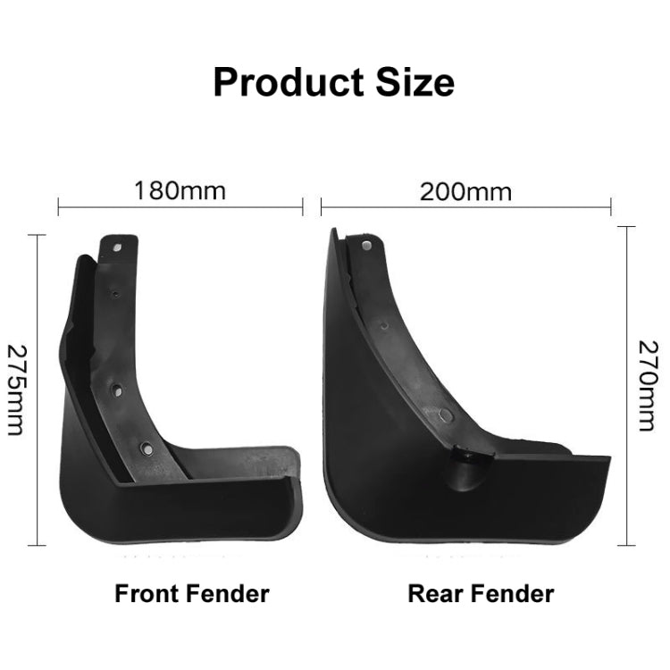 For Volkswagen Passat B8 2015-2019 4pcs/Set Car Auto Soft Plastic Splash Flaps Fender Guard - Mudguards by buy2fix | Online Shopping UK | buy2fix
