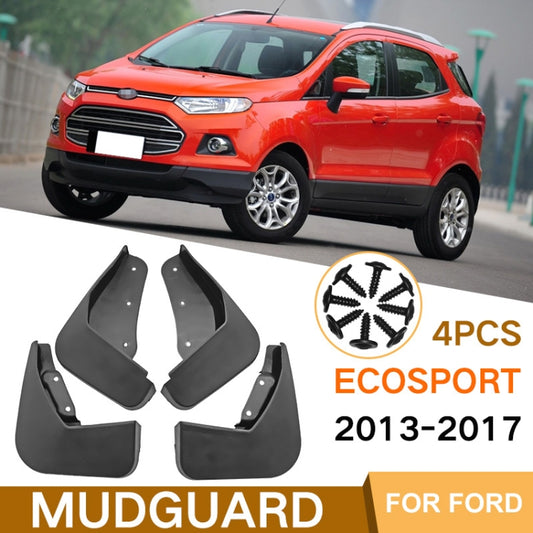 For Ford Ecosport 2013-2017 4pcs/Set Car Auto Soft Plastic Splash Flaps Fender Guard - Mudguards by buy2fix | Online Shopping UK | buy2fix
