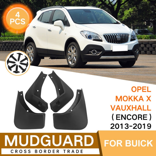 For Buick Encore 2013-2019 4pcs/Set Car Auto Soft Plastic Splash Flaps Fender Guard - Mudguards by buy2fix | Online Shopping UK | buy2fix