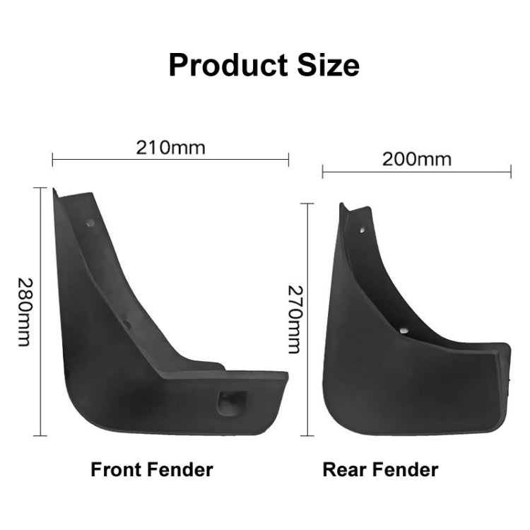 For Buick Encore 2013-2019 4pcs/Set Car Auto Soft Plastic Splash Flaps Fender Guard by buy2fix