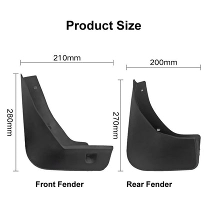 For Buick Encore 2013-2019 4pcs/Set Car Auto Soft Plastic Splash Flaps Fender Guard by buy2fix