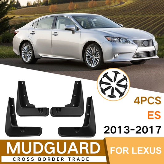 For Lexus ES 2013-2017 4pcs/Set Car Auto Soft Plastic Splash Flaps Fender Guard - Mudguards by buy2fix | Online Shopping UK | buy2fix