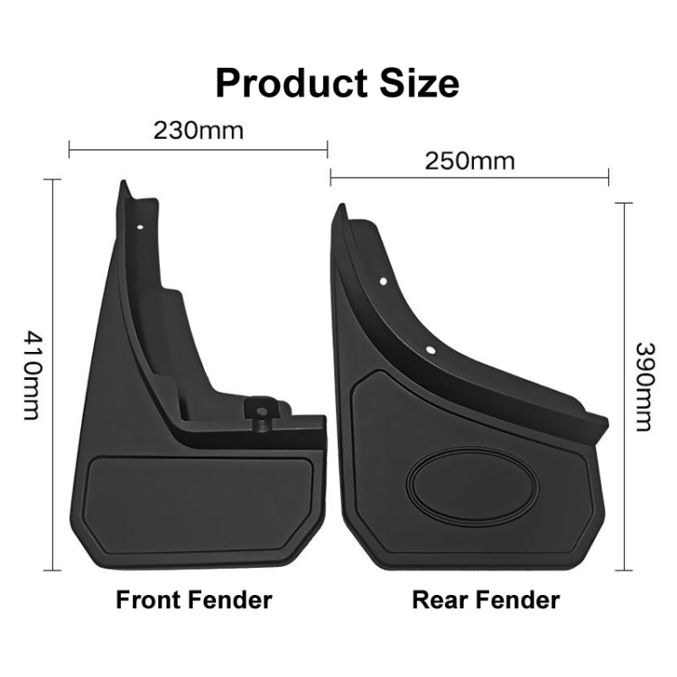 For LandRover Defender 2020-2022 4pcs/Set Car Auto Soft Plastic Splash Flaps Fender Guard - Mudguards by buy2fix | Online Shopping UK | buy2fix