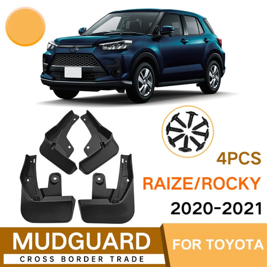 For Toyota Raize / Daihatsu Rocky 2020-2021 4pcs/Set Car Auto Soft Plastic Splash Flaps Fender Guard - Mudguards by buy2fix | Online Shopping UK | buy2fix
