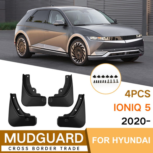 For Hyundai Ioniq 5 2020-2022 4pcs/Set Car Auto Soft Plastic Splash Flaps Fender Guard - Mudguards by buy2fix | Online Shopping UK | buy2fix