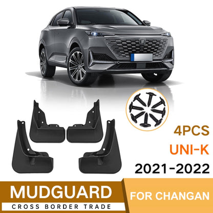 For Changan UNI-K 2021-2022 4pcs/Set Car Auto Soft Plastic Splash Flaps Fender Guard - Mudguards by buy2fix | Online Shopping UK | buy2fix