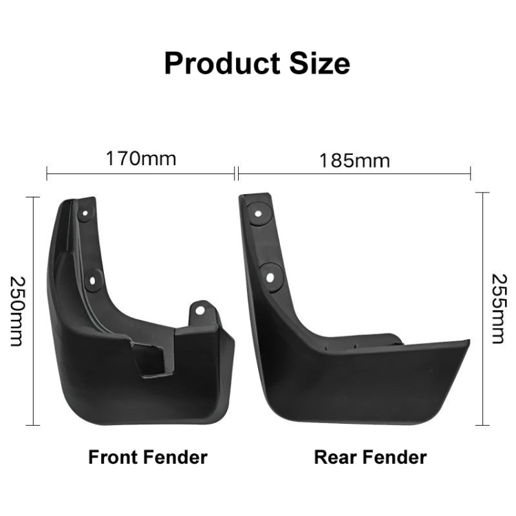 For Toyota Avanza 2012-2021 4pcs/Set Car Auto Soft Plastic Splash Flaps Fender Guard - Mudguards by buy2fix | Online Shopping UK | buy2fix
