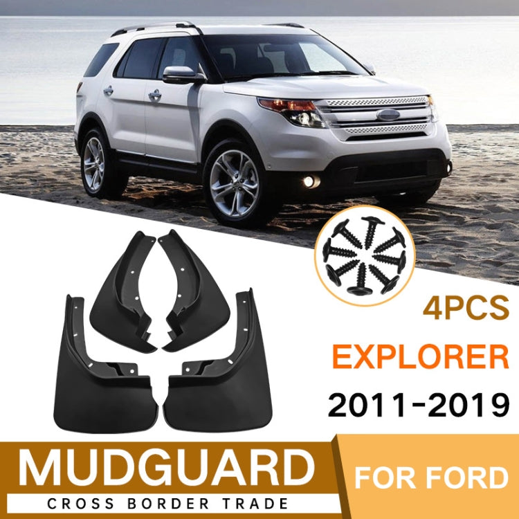 For Ford Explorer 2011-2019 4pcs/Set Car Auto Soft Plastic Splash Flaps Fender Guard by buy2fix