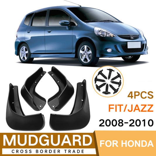 For Honda Fit / Jazz 2008-2010 4pcs/Set Car Auto Soft Plastic Splash Flaps Fender Guard - Mudguards by buy2fix | Online Shopping UK | buy2fix
