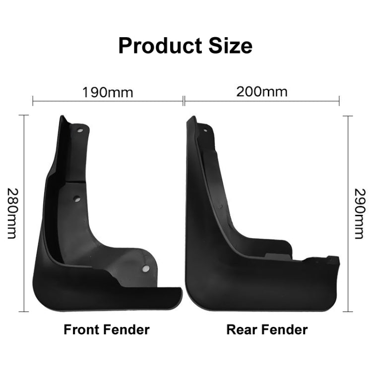For Honda Fit Jazz Sport Pro 2021 4pcs/Set Car Auto Soft Plastic Splash Flaps Fender Guard - Mudguards by buy2fix | Online Shopping UK | buy2fix