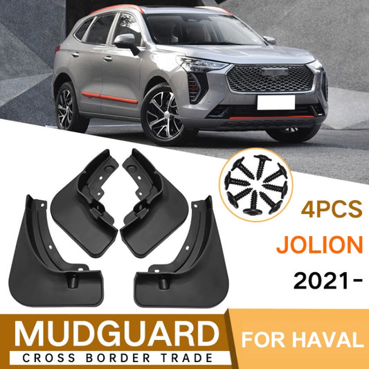 For Haval Jolion 2021 4pcs/Set Car Auto Soft Plastic Splash Flaps Fender Guard - Mudguards by buy2fix | Online Shopping UK | buy2fix