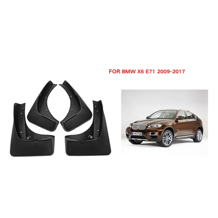 For BMW X6 E71 2009-2017 4pcs/Set Car Auto Soft Plastic Splash Flaps Fender Guard by buy2fix