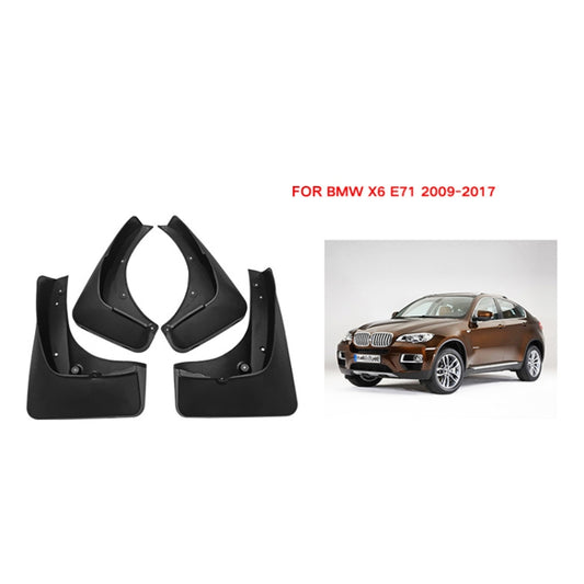 For BMW X6 E71 2009-2017 4pcs/Set Car Auto Soft Plastic Splash Flaps Fender Guard - Mudguards by buy2fix | Online Shopping UK | buy2fix