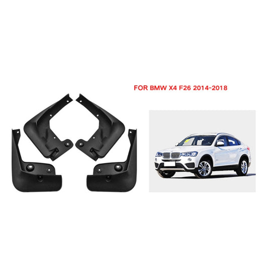 For BMW X4 X F26 2014-2018 4pcs/Set Car Auto Soft Plastic Splash Flaps Fender Guard - Mudguards by buy2fix | Online Shopping UK | buy2fix