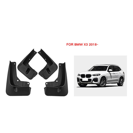 For BMW X3 2018-2023 4pcs/Set Car Auto Soft Plastic Splash Flaps Fender Guard - Mudguards by buy2fix | Online Shopping UK | buy2fix