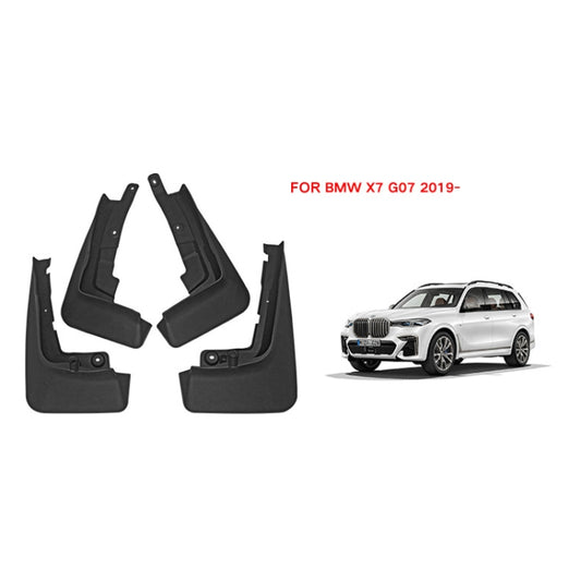 For BMW X7 2019-2023 4pcs/Set Car Auto Soft Plastic Splash Flaps Fender Guard with Pedals - Mudguards by buy2fix | Online Shopping UK | buy2fix
