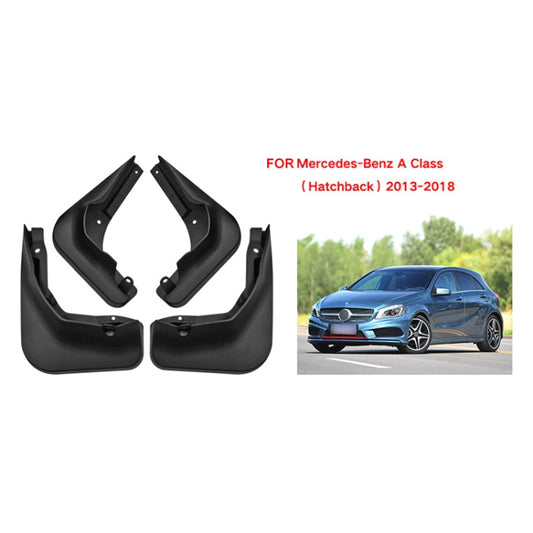 For Mercedes-Benz A-class Hatchback 2013-2018 4pcs/Set Car Auto Soft Plastic Splash Flaps Fender Guard - Mudguards by buy2fix | Online Shopping UK | buy2fix