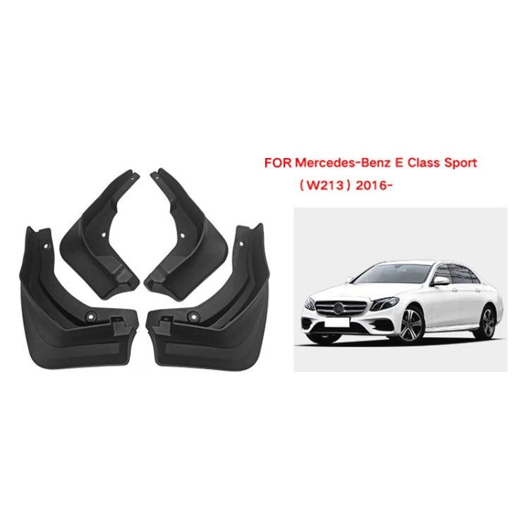 For Mercedes-Benz E-class Sport 2016 4pcs/Set Car Auto Soft Plastic Splash Flaps Fender Guard by buy2fix