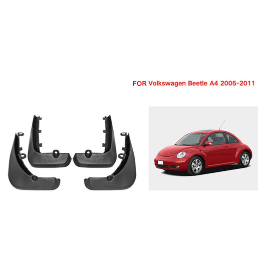 For Volkswagen Beetle 2005-2011 4pcs/Set Car Auto Soft Plastic Splash Flaps Fender Guard - Mudguards by buy2fix | Online Shopping UK | buy2fix