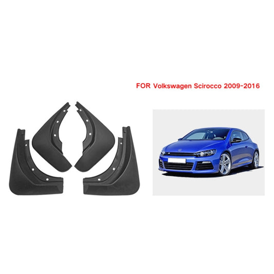 For Volkswagen Scirocco 2009-2016 4pcs/Set Car Auto Soft Plastic Splash Flaps Fender Guard - Mudguards by buy2fix | Online Shopping UK | buy2fix