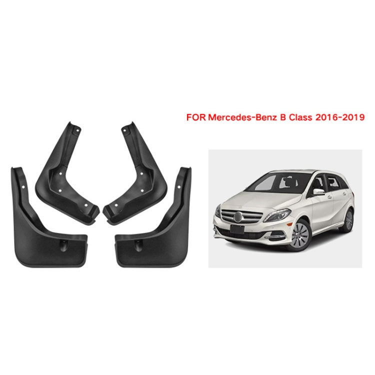 For Mercedes-Benz B-class 2016-2019 4pcs/Set Car Auto Soft Plastic Splash Flaps Fender Guard by buy2fix