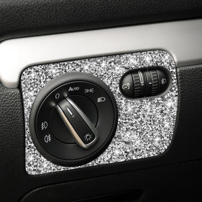 Car Headlight Diamond Decoration Cover Sticker for Volkswagen Golf 6 2008-2012, Left-hand Drive by buy2fix