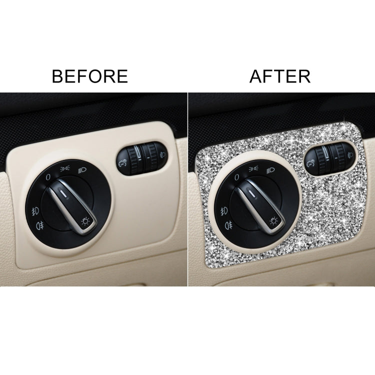 Car Headlight Diamond Decoration Cover Sticker for Volkswagen Golf 6 2008-2012, Left-hand Drive by buy2fix