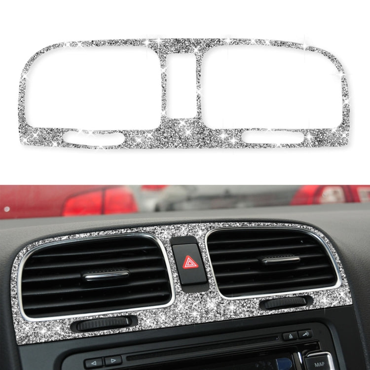 Car Middle Air Outlet Diamond Decoration Cover Sticker for Volkswagen Golf 6 2008-2012, Left and Right Drive by buy2fix