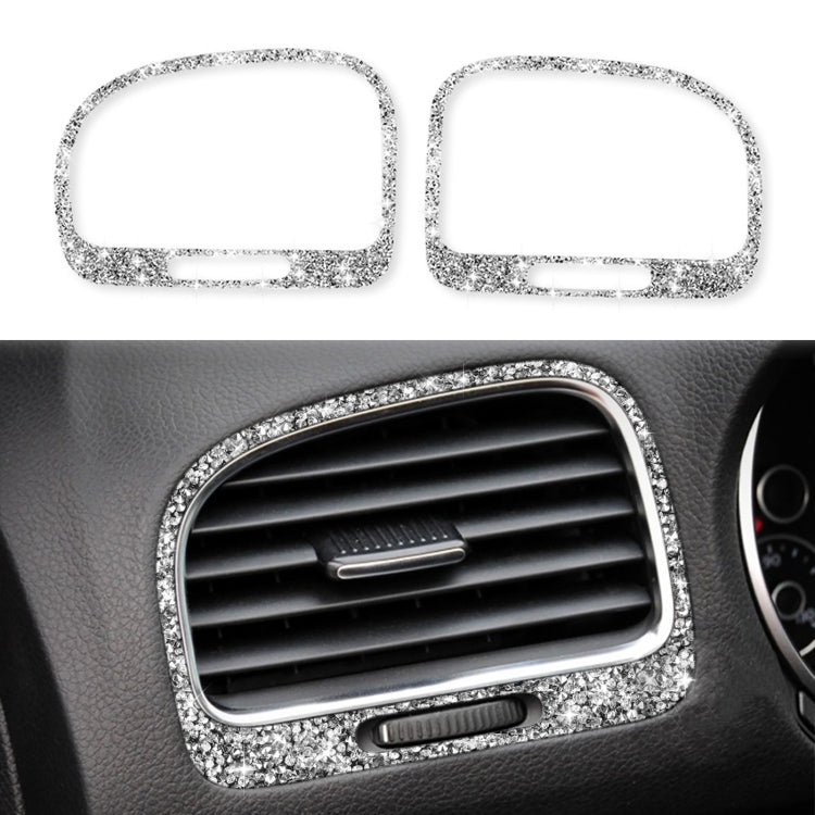 Car Left and Right Air Outlet Diamond Decoration Cover Sticker for Volkswagen Golf 6 2008-2012, Left and Right Drive by buy2fix