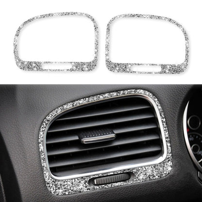 Car Left and Right Air Outlet Diamond Decoration Cover Sticker for Volkswagen Golf 6 2008-2012, Left and Right Drive by buy2fix