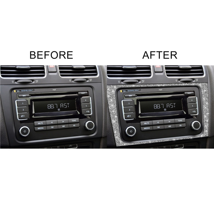 Car CD Panel Diamond Decoration Cover Sticker for Volkswagen Golf 6 2008-2012, Left and Right Drive by buy2fix