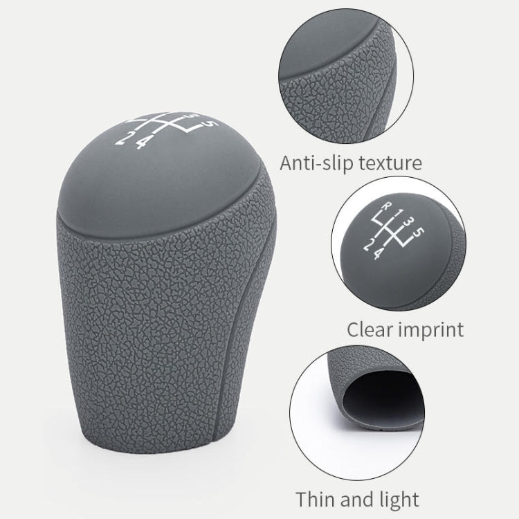 For Volkswagen 5-speed Car Silicone Dustproof Shift Knob Gear Protective Cover (Black) by buy2fix